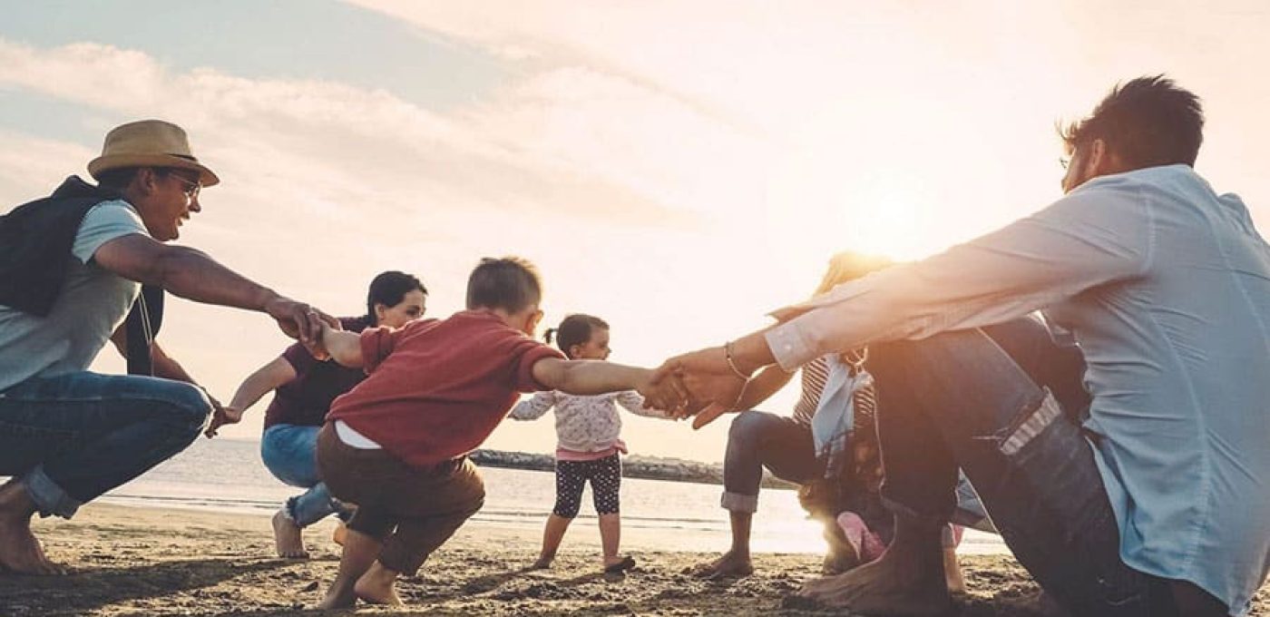 family beach